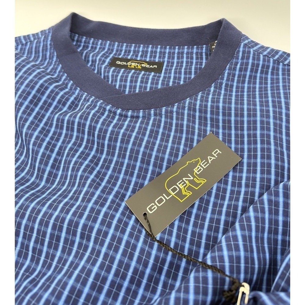 NWT Jack Nicklaus Golden Bear Golf Pullover Mens Xl Blue Long Sleeve Pockets